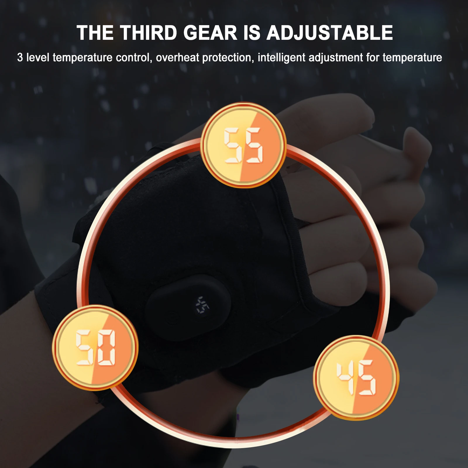 Electric Heated Gloves Hand Warmer Glove With Screen Touching Function Reliable USB Charging Electric Bike Motorcycle Gloves