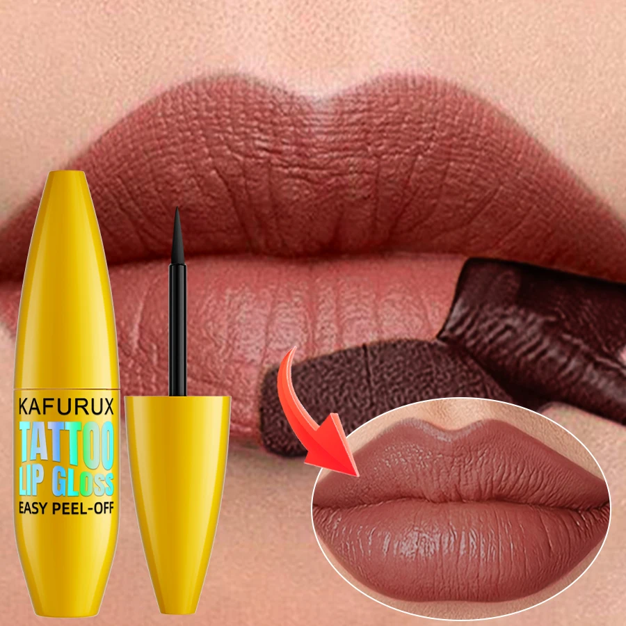 7 colori Impermeabile Peel off Lip Stain Reveal Lunga Durata Rosa Rosso Rosa Opaco Lip Liner Gloss Alto Pigmento Lip Tint Trucco Regalo