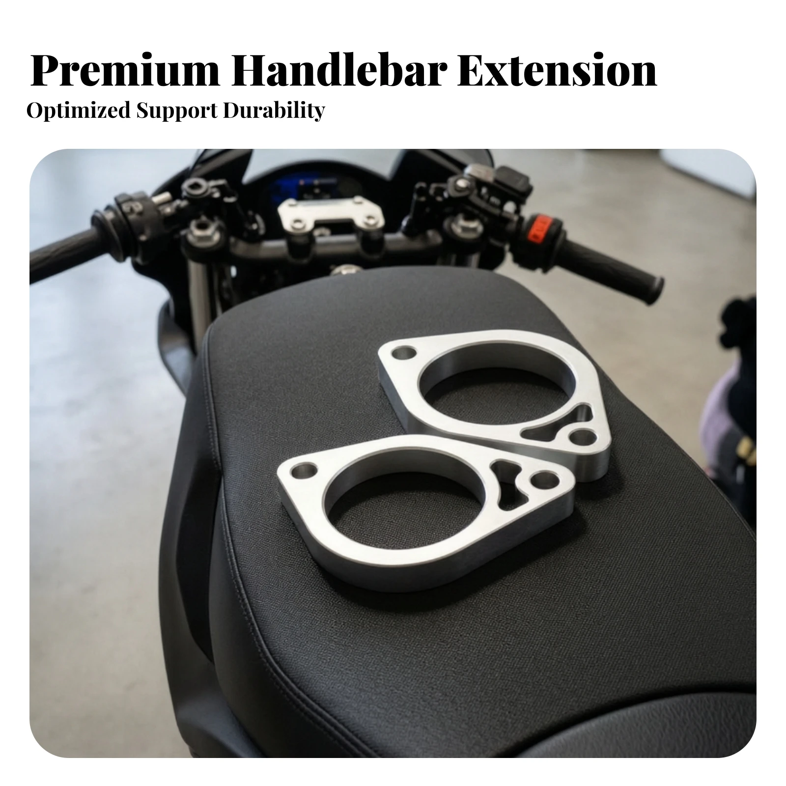 2 Pieces Handlebar Riser Blocks Aluminum Alloy Motorcycle Handlebar Risers Anti-Rust Easy to Install for Commuters