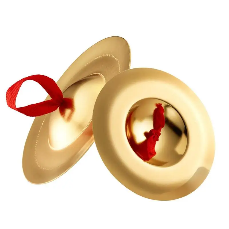 

Kids Hand Cymbals 2PCS Finger Cymbals With Rope Easy To Hold Musical Instrument 12CM/4.7IN Rhythm Percussion For Parties