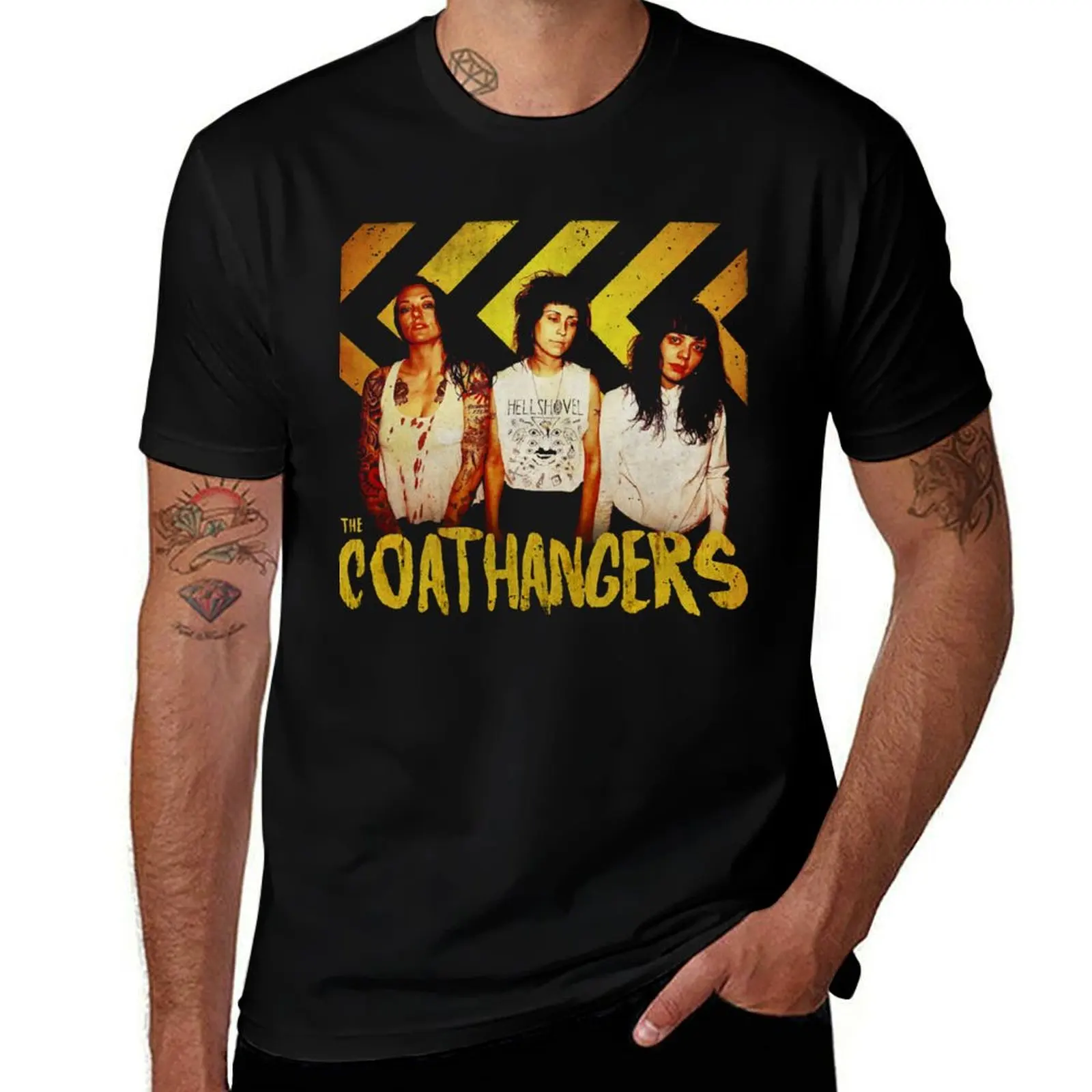 

the coathangers band punk garage rock distressed retro vintage tshirt design T-Shirt t shirts for man pack cotton T-Shirt