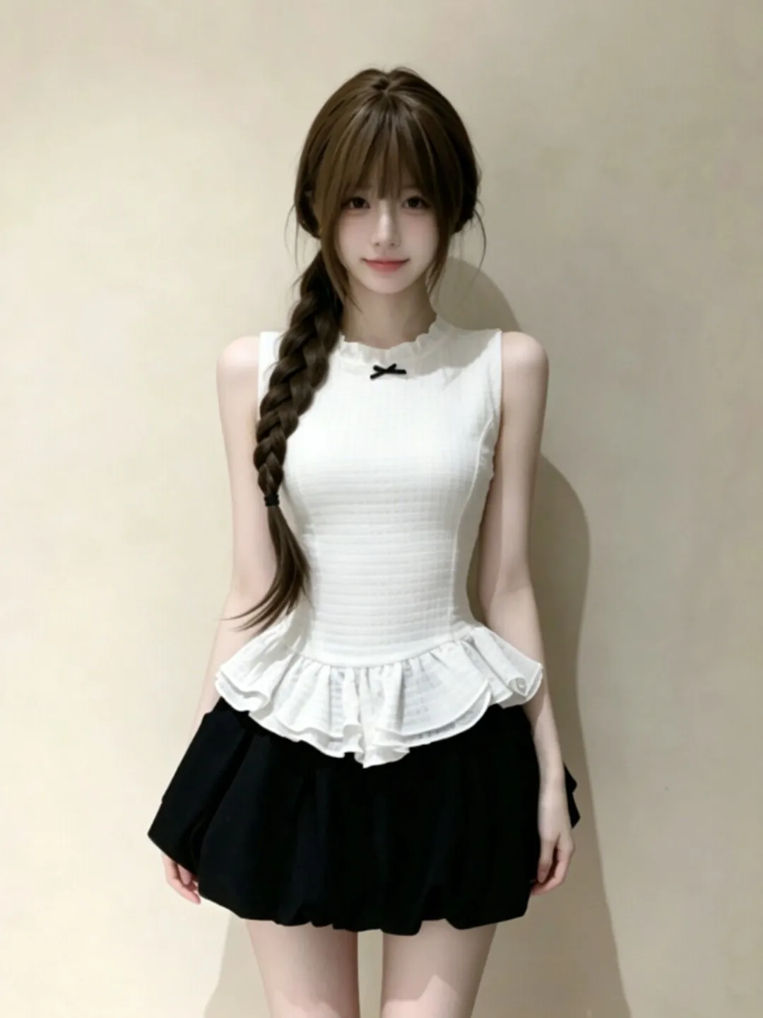 

Gentle Wind Unique Super Beautiful Vest Top Half Skirt Two Piece Set Anti Aging Whole Set Summer 2026 Fashion Women's Set