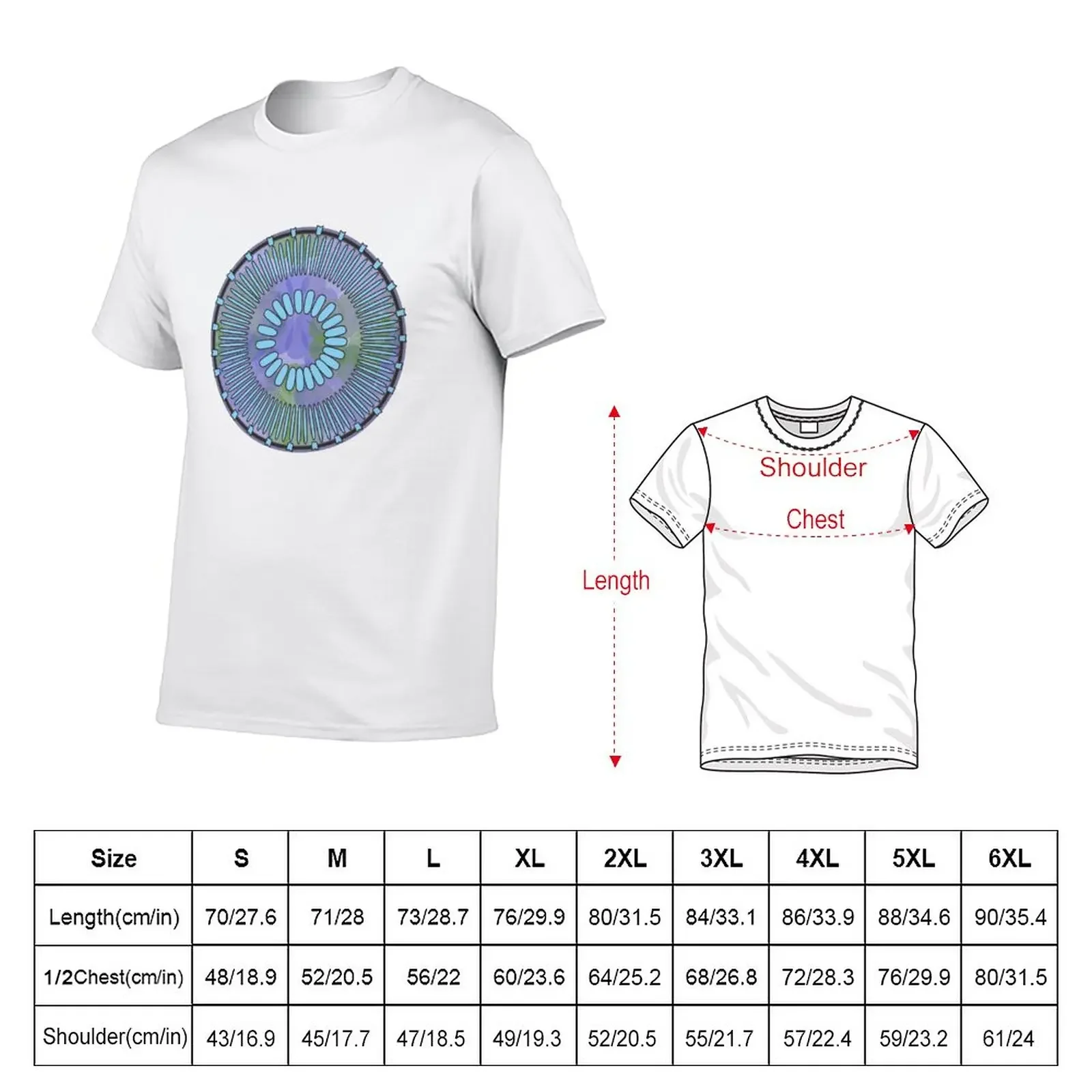 Diatom - Discostella asterocostata (artwork) T-Shirt quick-drying funnys t shirt men