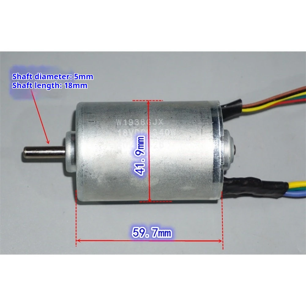 18V 340W High Speed Hall Brushless DC Motor 4260 Inner Rotor 37000RPM 12-18V Input Dual Ball Bearing DIY Power Brushless Motor