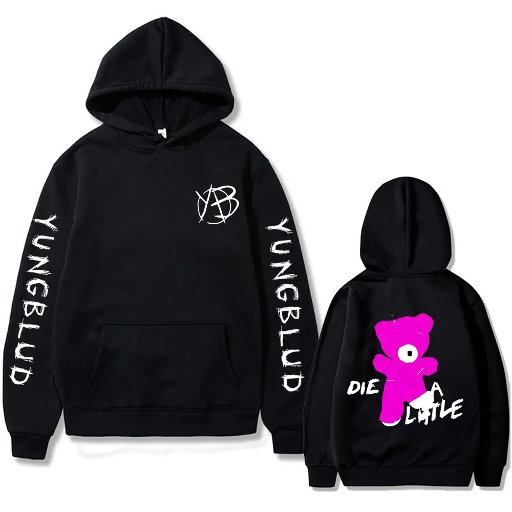 

Singer Yungblud Die A Little Double Sided Print Hoodie Men Women Rock Vintage Oversized Streetwear Male Fashion Pullover Hoodies