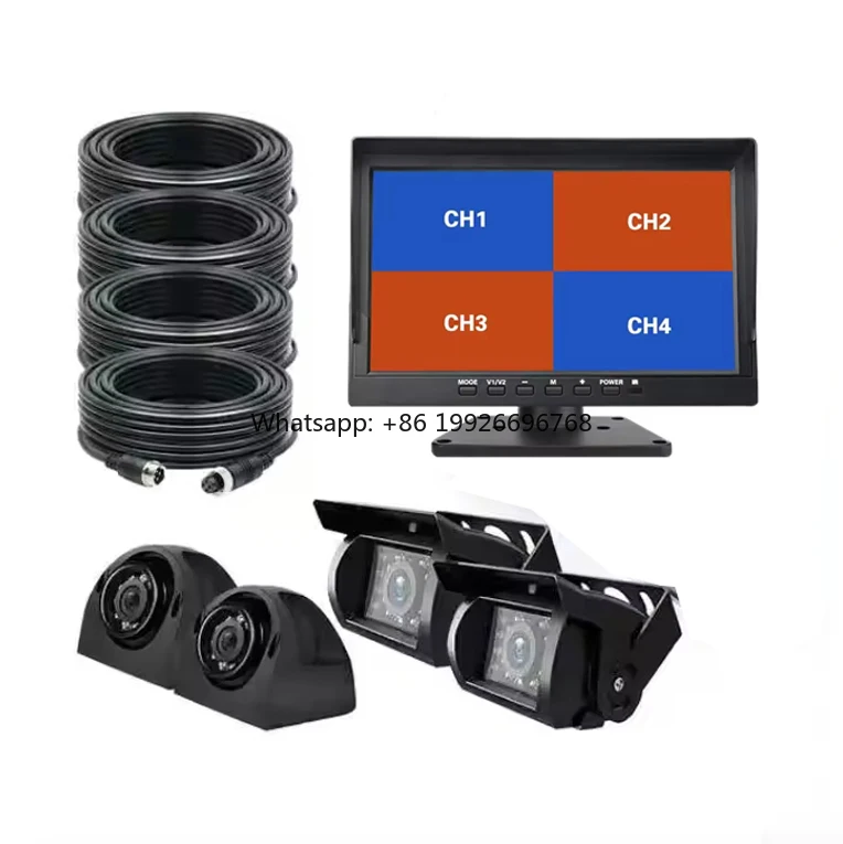 

PZ 10 Inch TFT LCD Screen Split Screen Car Monitor DVR Video Recording 4 Channel 1080P Android Universal 28 X 19 X 7 CM 5W 128G