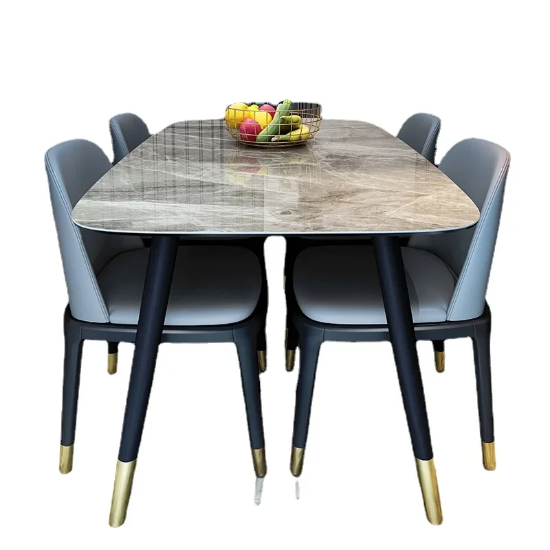 ~Small Apartment Nordic Modern Solid Wood Dining Tables and Chairs Set Rectangular Dining Table Set