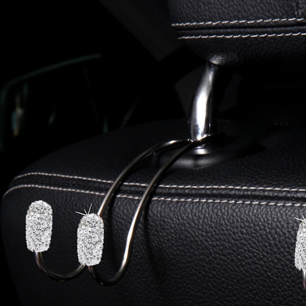 

2 Pcs Automotive Car Chair Hook Storage Holder Hooks Back Seat Hanger Multi-fucntional Double