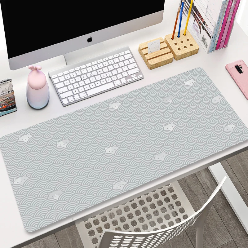 Grey Anime Mause Pad Xxl Large Desk Mat Gaming Mat Pad on The Table Office Gamer Accessories Keyboard Mats Mousepad Mouse Carpet