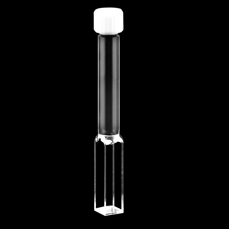 10mm tube quartz fluorescent long screw colorimetric dish - four sided transparent injectable - integrated molding process