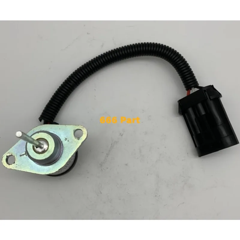 12V 6691498 1503ES-12A5UC4S Fuel Shutoff Solenoid Compatible for Bobcat Skid Steer Loader Excavator