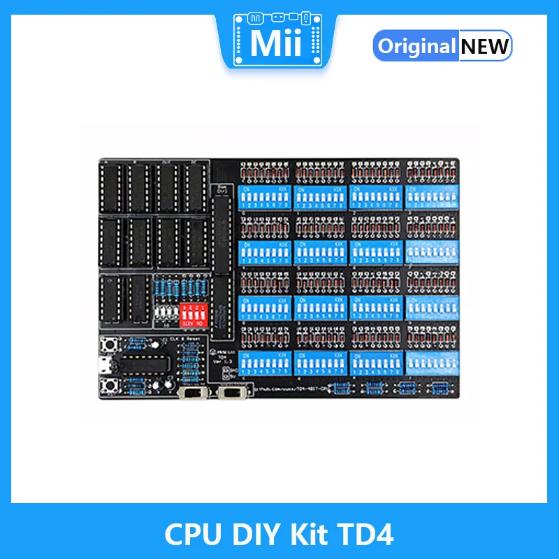 Imagem -01 - Cpu Kit Faça Você Mesmo Fazer Uma Cpu Simples de Bits por si Mesmo Open Source Software Hardware Incluindo Pcb e Todos os Componentes Td4