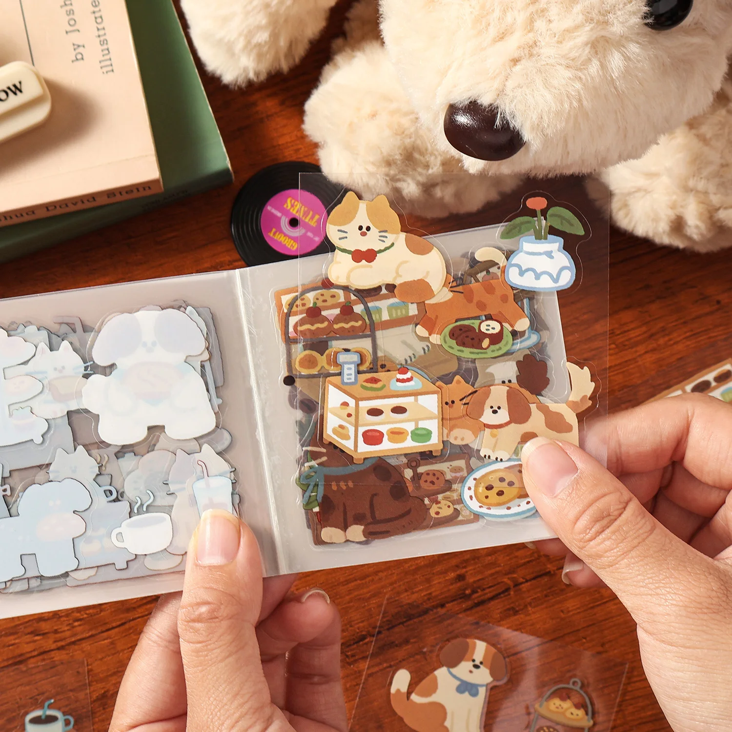 

20 sheets Cute Die-cut Flash Decorative Stickers Book DIY Scrapbook Phone Case Decoration Collage Material Aesthetic Stationery