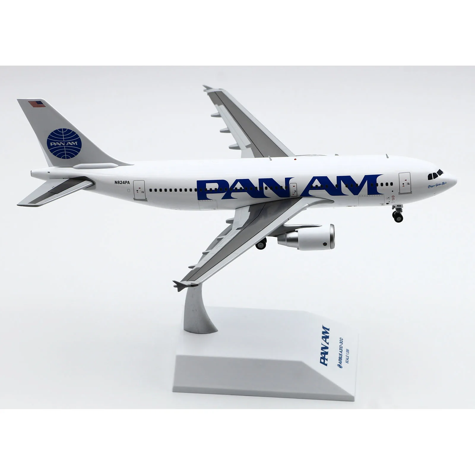 XX2291 Alloy Collectible Plane Gift JC Wings 1:200 Pan Am Airbus A310-300 Diecast Aircraft Jet Model N824PA With Stand