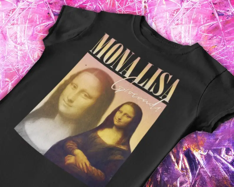 

Mona Lisa T-Shirt | Y2K Mona Lisa, Italian Renaissance tee, The Mona Lisa, Renaissance tees, La Gioconda, famous paintings tee,