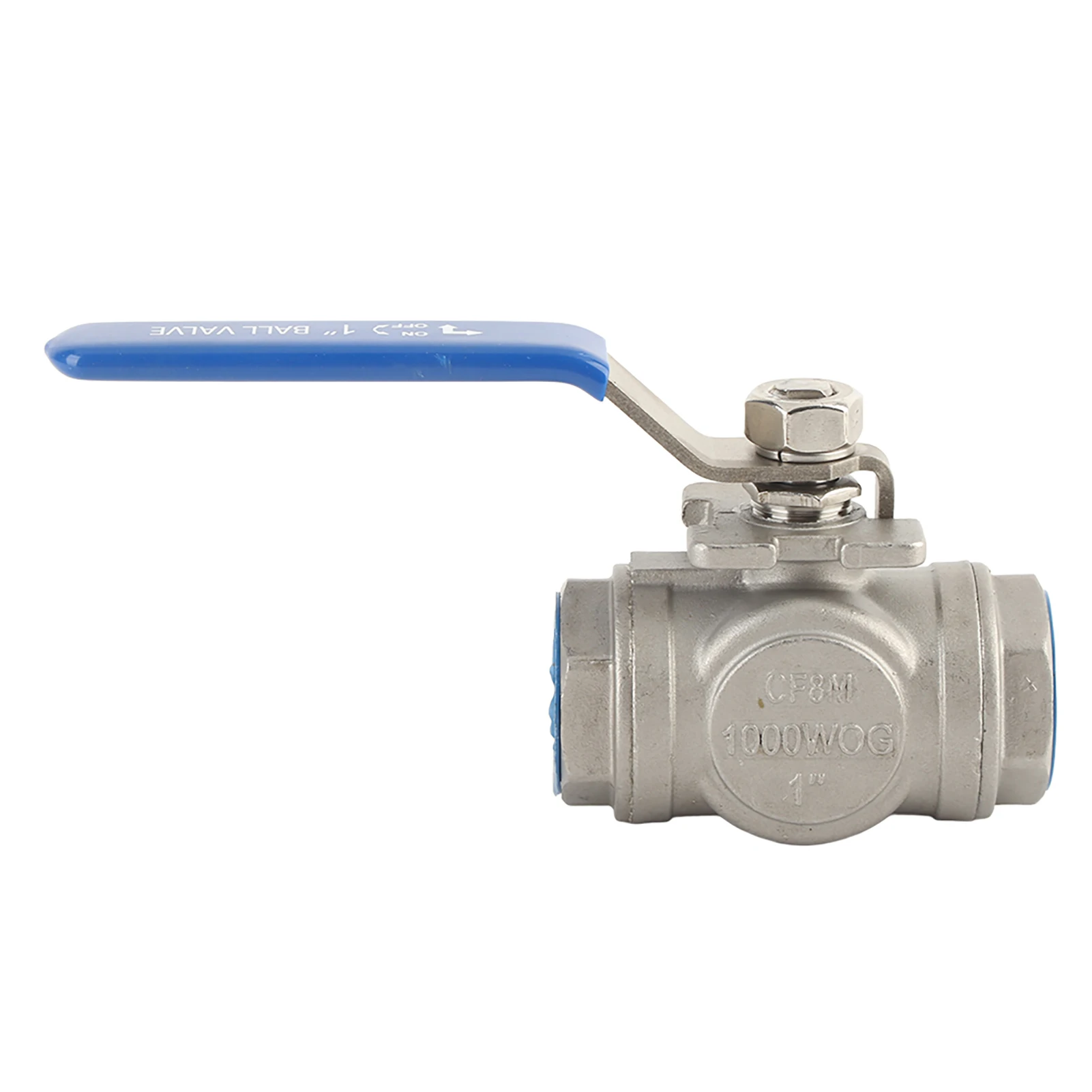 

DN25 Ball Valve, 1pc Stainless Steel SUS304 Pipe Ball Valve Three Way L Type Female Thread 1" DN25