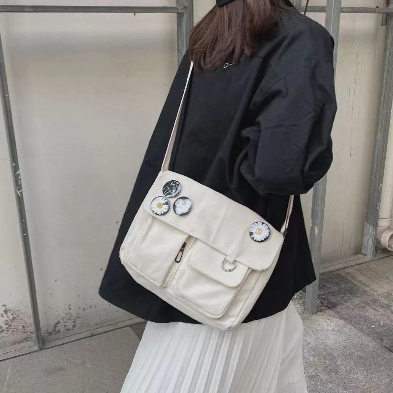 

Canvas bag female crossbody k-style female student new arrival small daisy shoulder inspopulareasiest for match large capacity