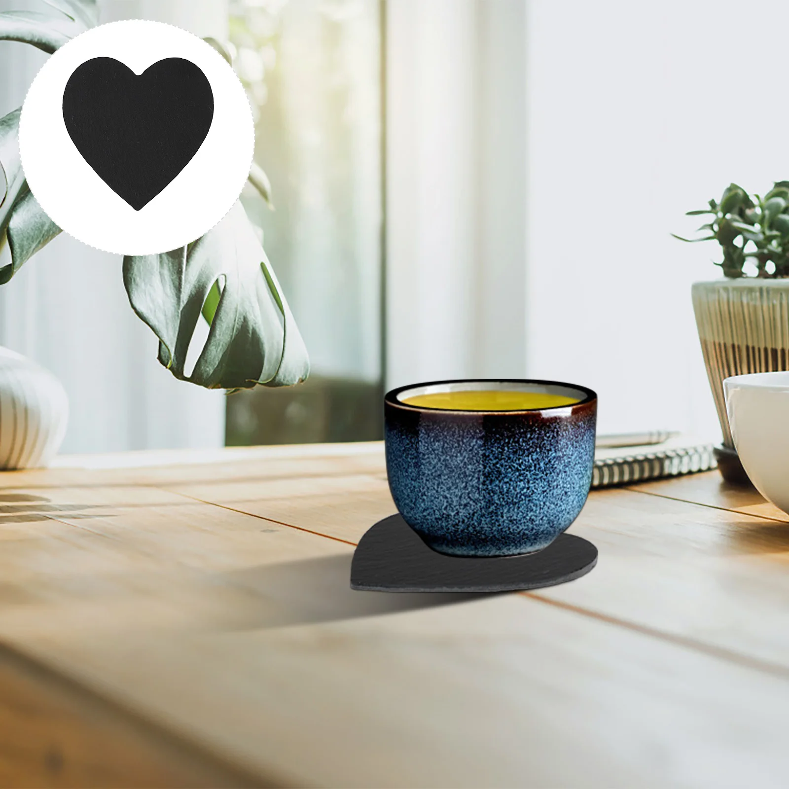 

3pcs Natural Coaster Creative Heat-Insulated Cup Mat Unique Mug Pad Non-Skid Table Protection Cushion Home Decor Rock