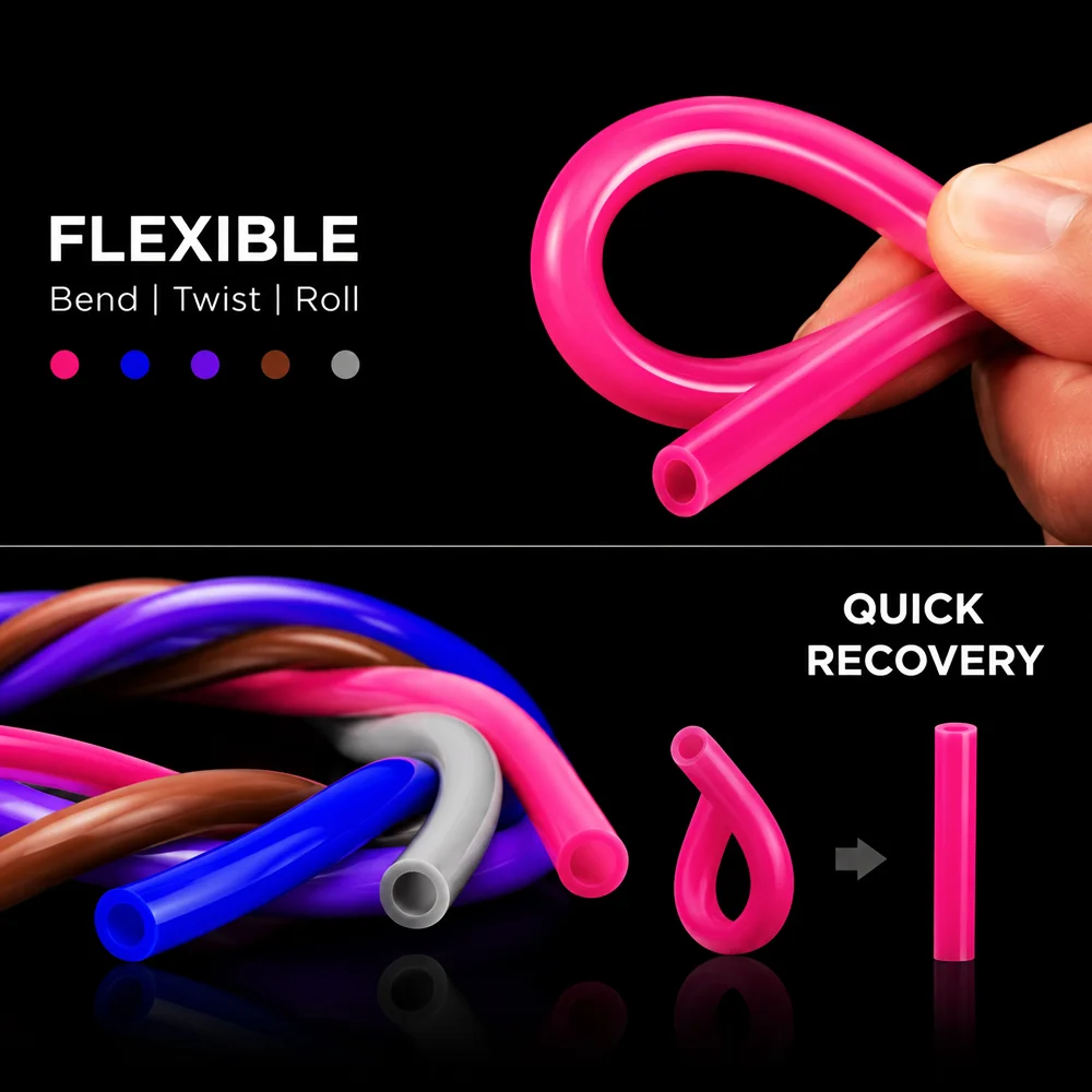 soft Food Grade Silicone Tube ID 2~12mm Anti aging/rebound/Wear resistant/anti-aging/mechanical equipment fluid delivery hose