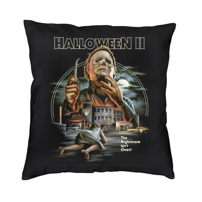 

Michael Myers Halloween Horror Movie Square Pillow Case Decoration Cushions Throw Pillow for Sofa Double-sided Printing