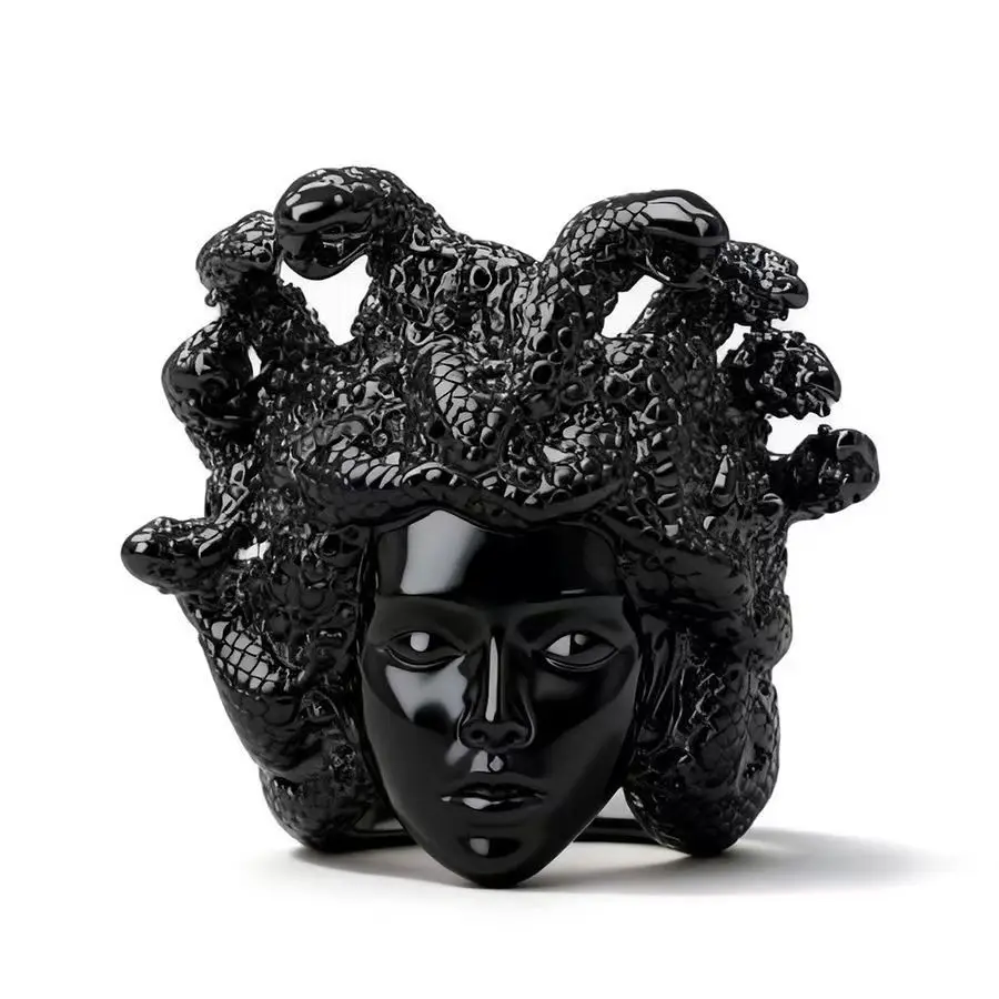 Vintage Gothic Medusa Snake Ring 3D Stereo Serpent Animal Ring Retro Antique Metal Statement Ring For Men Women