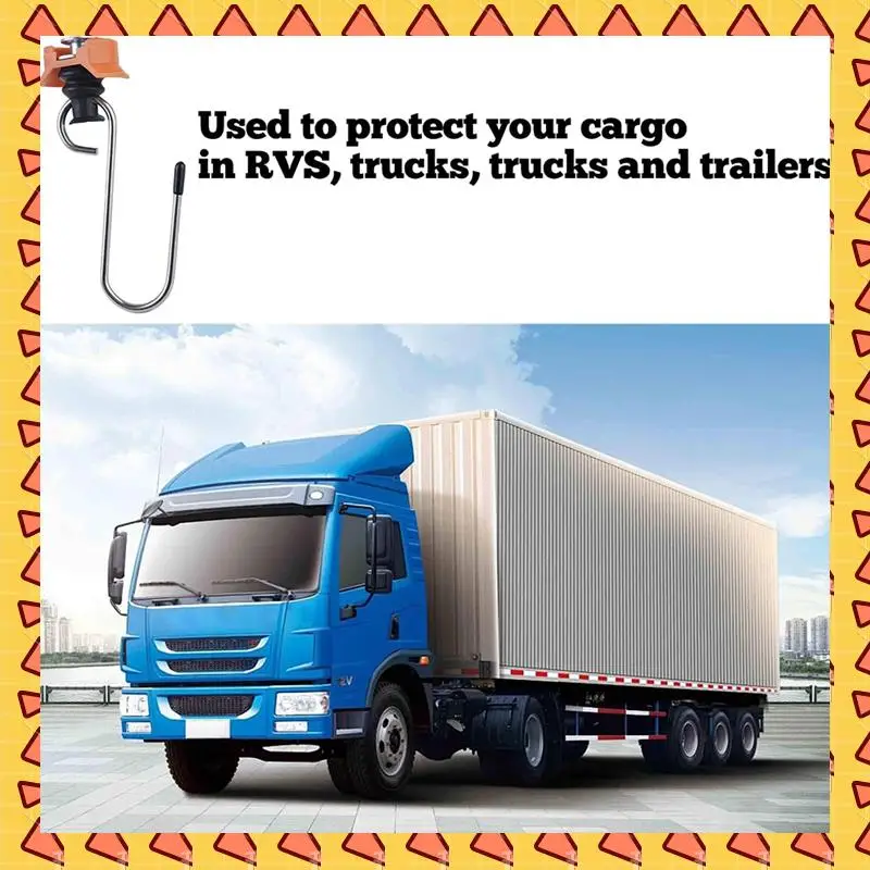 A008 6Pack Motorhomes, Trucks Metal Hooks For Airline Rails Tracks Fittings, Easy Install Cargo Securing Hauling Accessory