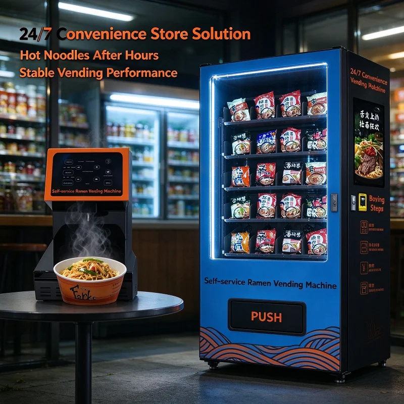 Cup Noodle Vending Machine Hot Water Card Payment, Ramen Dispenser Commercial Self-Service Custom