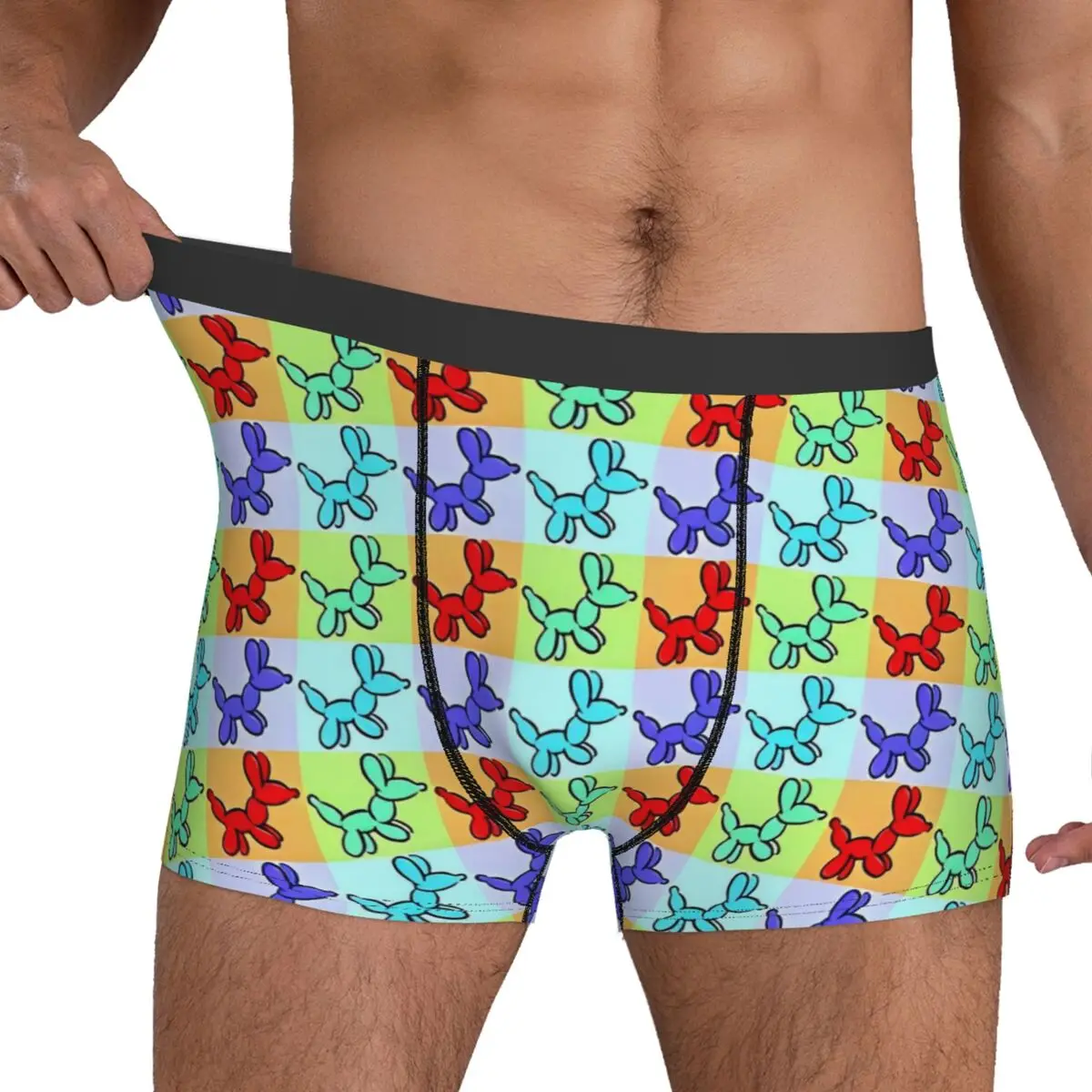 Balloon Dogs Underwear Animal Pop Art Men Underpants Printed Breathable Boxer Shorts High Quality Shorts Briefs Plus Size