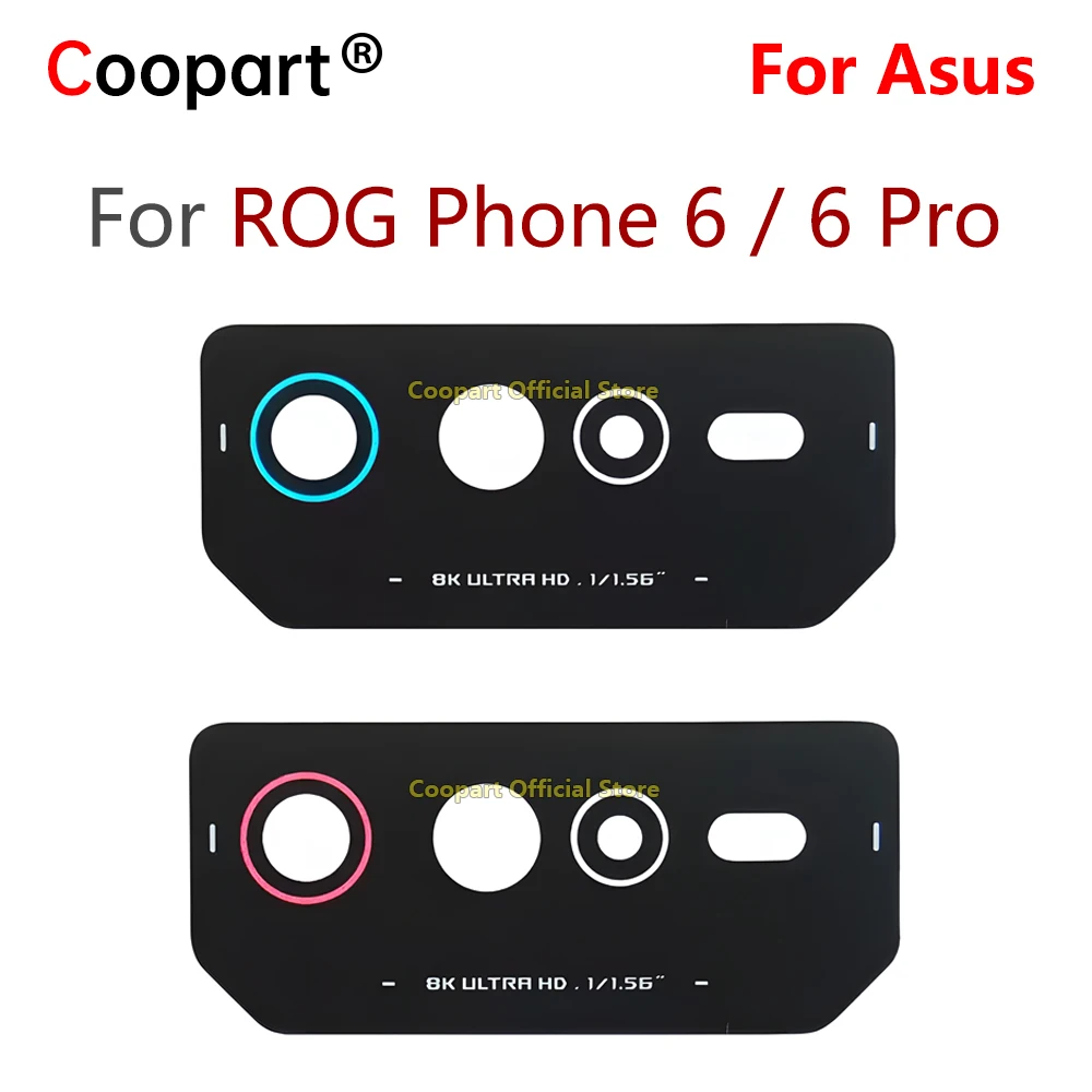 Back Camera Lens For Asus ROG Phone 6 / 6D / 6D Ultima /6 Pro Rear Camera Glass Cover Replacement With Adhesive Sticker