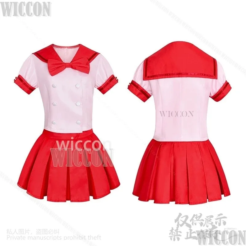 

asdh8@Anime Mermaid Melody Cosplay Nanami Ruchia Kawaii Red Cute Sweet Dress Jk School Uniform Lovely Lolita Wig Comic Con Custo