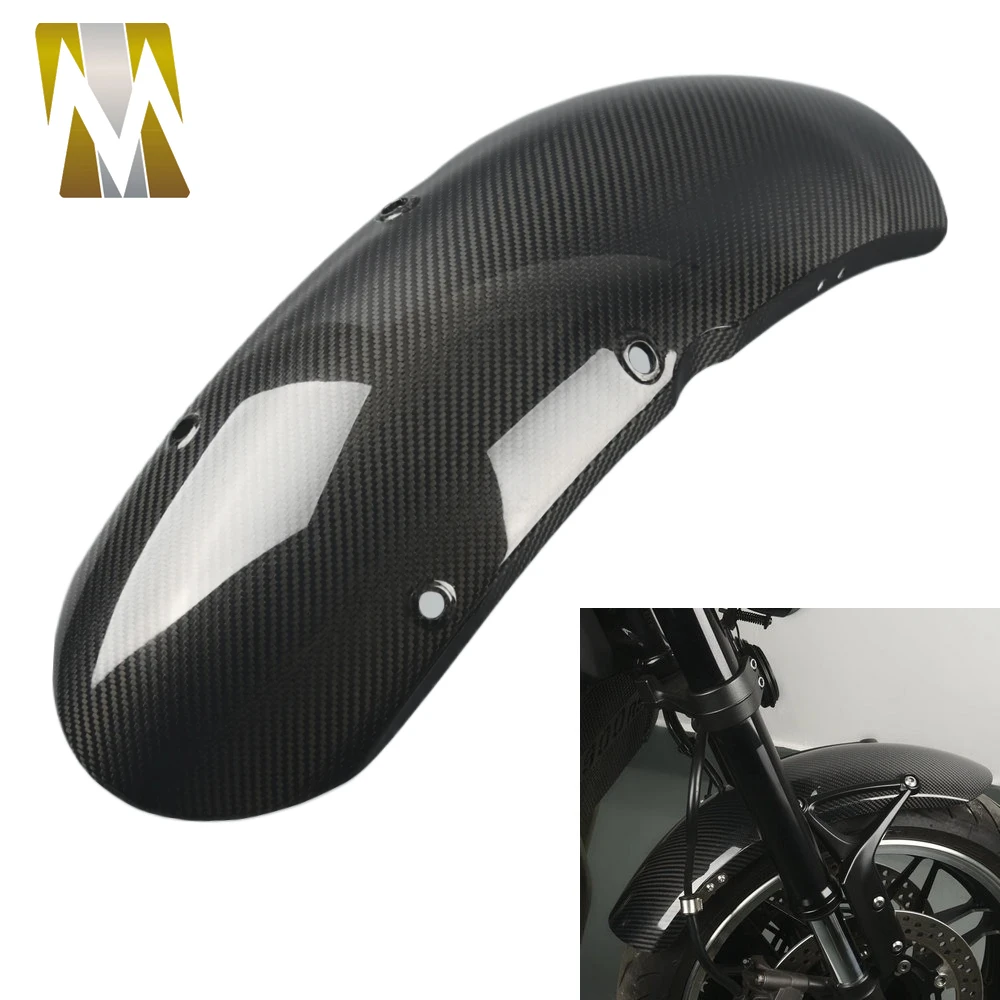 

Motorcycle Carbon Fiber For Kawasaki Z900RS Z900 RS Z 900RS 2018-2025 Fender Front Mudguard Hugger Splash Guard Protector Cover