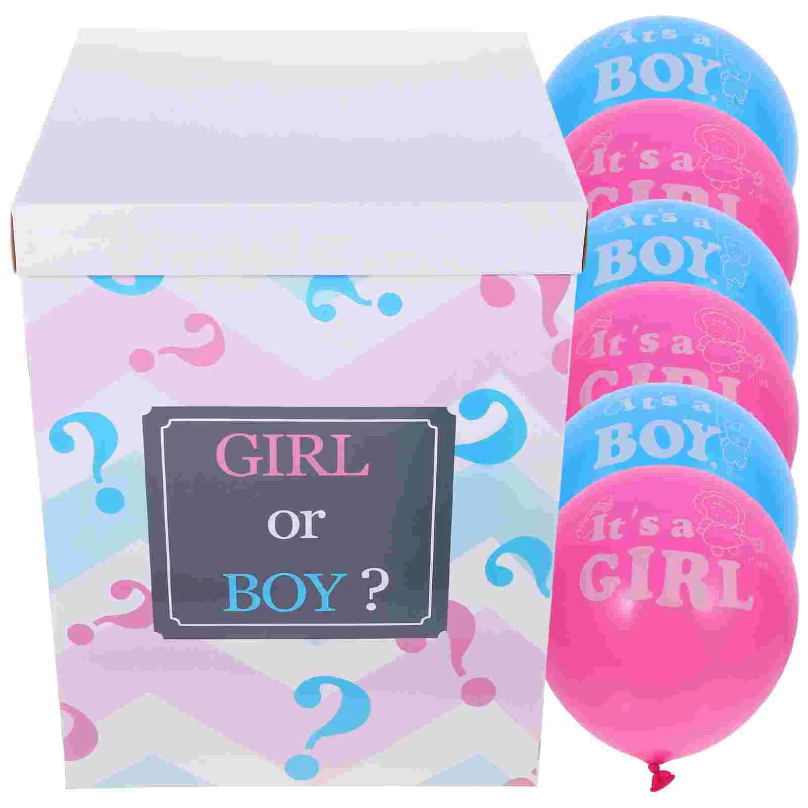 

Box Baby Shower Decorations Boxes Balloon Balloons Boy Girl Pink Gender Reveal Venue Setting Props for