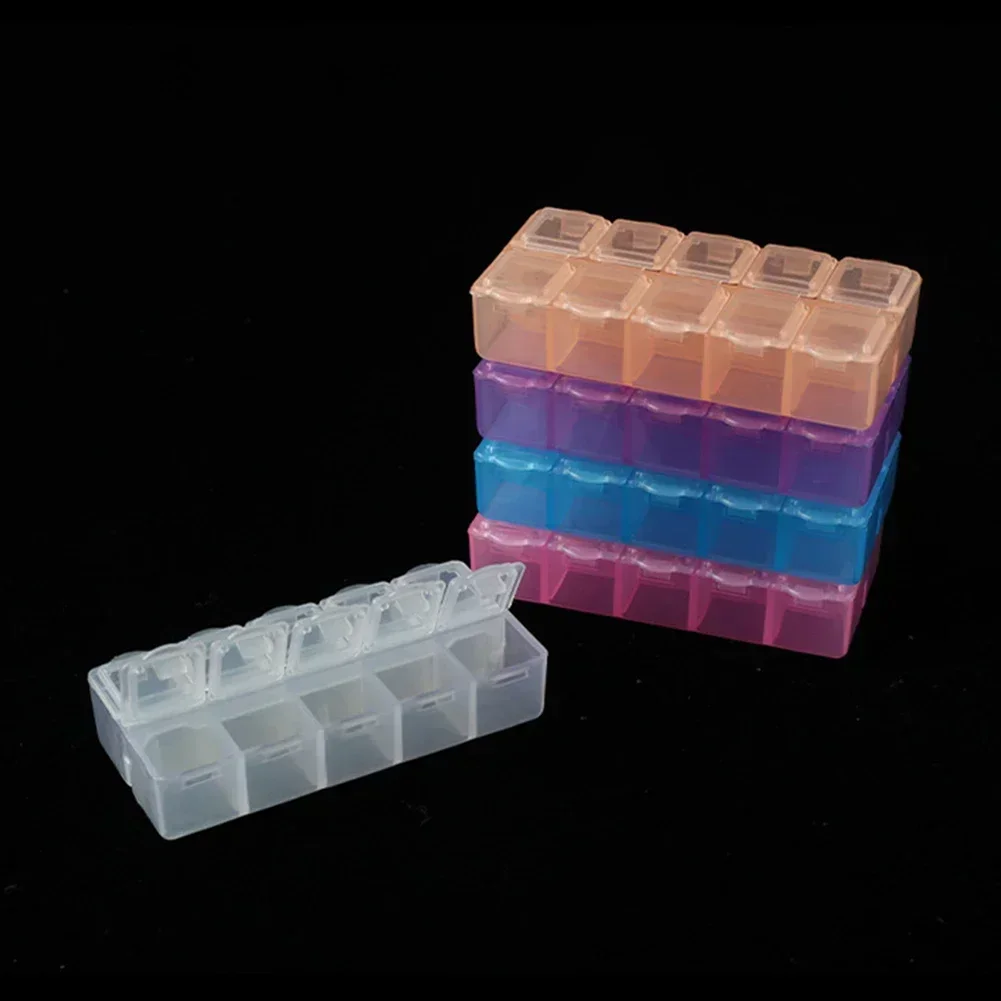 Tools Storage Box 10 Grids Compartment Plastic Storage Box Screw Holder Case Organizer Container Storage Case Tool Box