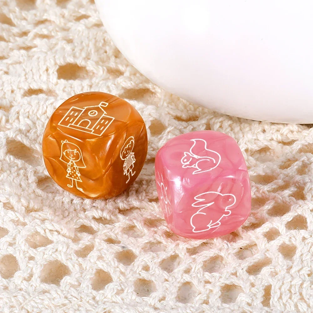 Personalized Game Dice Custom Engrave Acrylic Dice Fun Game People Place Animal Weather Decision What to Do Game with Friend