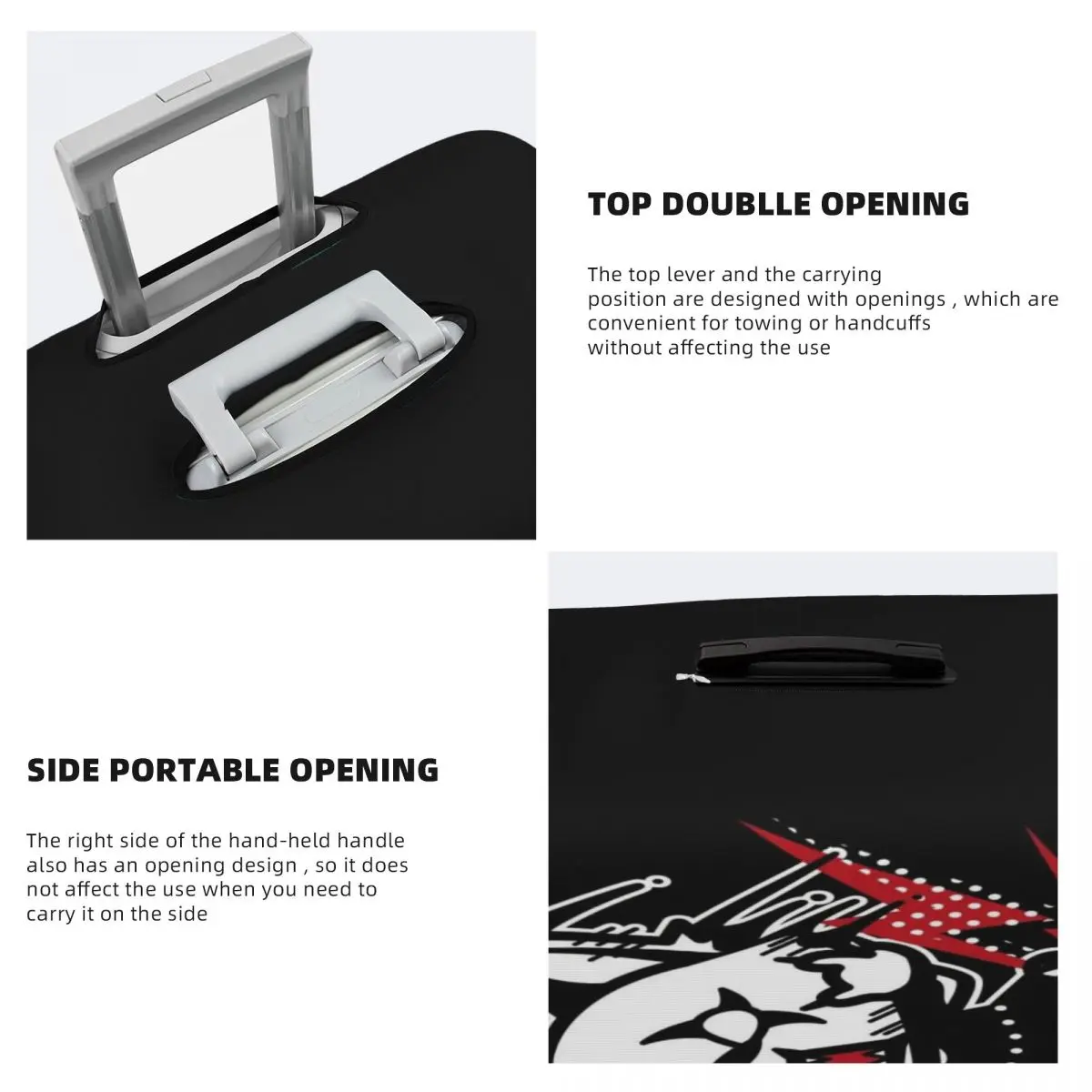 Benutzerdefinierte lustige aggressive Retsuko Cartoon Gepäckabdeckung Schutz waschbare Reisekofferabdeckungen