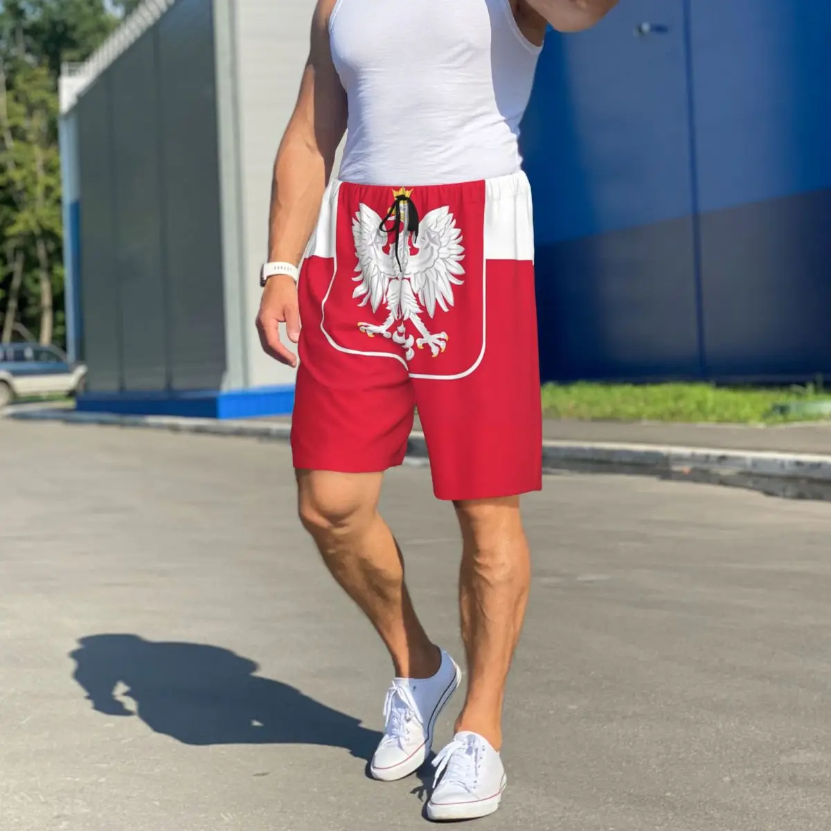 Custom Polish Flag Flag Of Poland Shorts Sleeping Pants Men Pajama Pants Lounge Sleep Sleepwear Bottoms - view 4