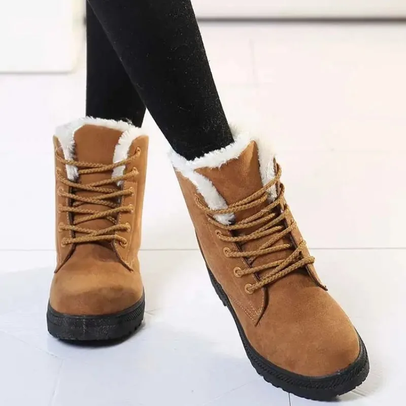 Women Snow Boots Fashion Keep Warm Ankle Boot High Quality Plush Winter Shoes for Woman Comfort Non Slip Casual Boot Botas Mujer
