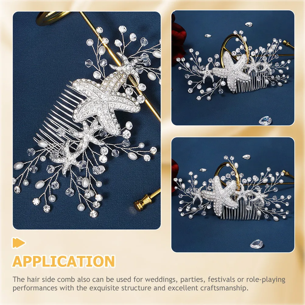 Crystal Pearl Hair Side Comb for Wedding, Bridal, Party, Cosplay – Elegant Elegant Hairstyle Accessory 5