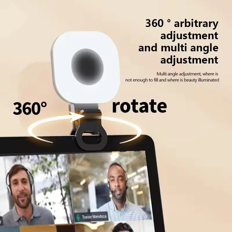 Mini LED Smartphone Selfie Fill Light 3 Modes Adjustable Brightness Portable Clip-On Video Beauty Pocket Light for TikTok Live S