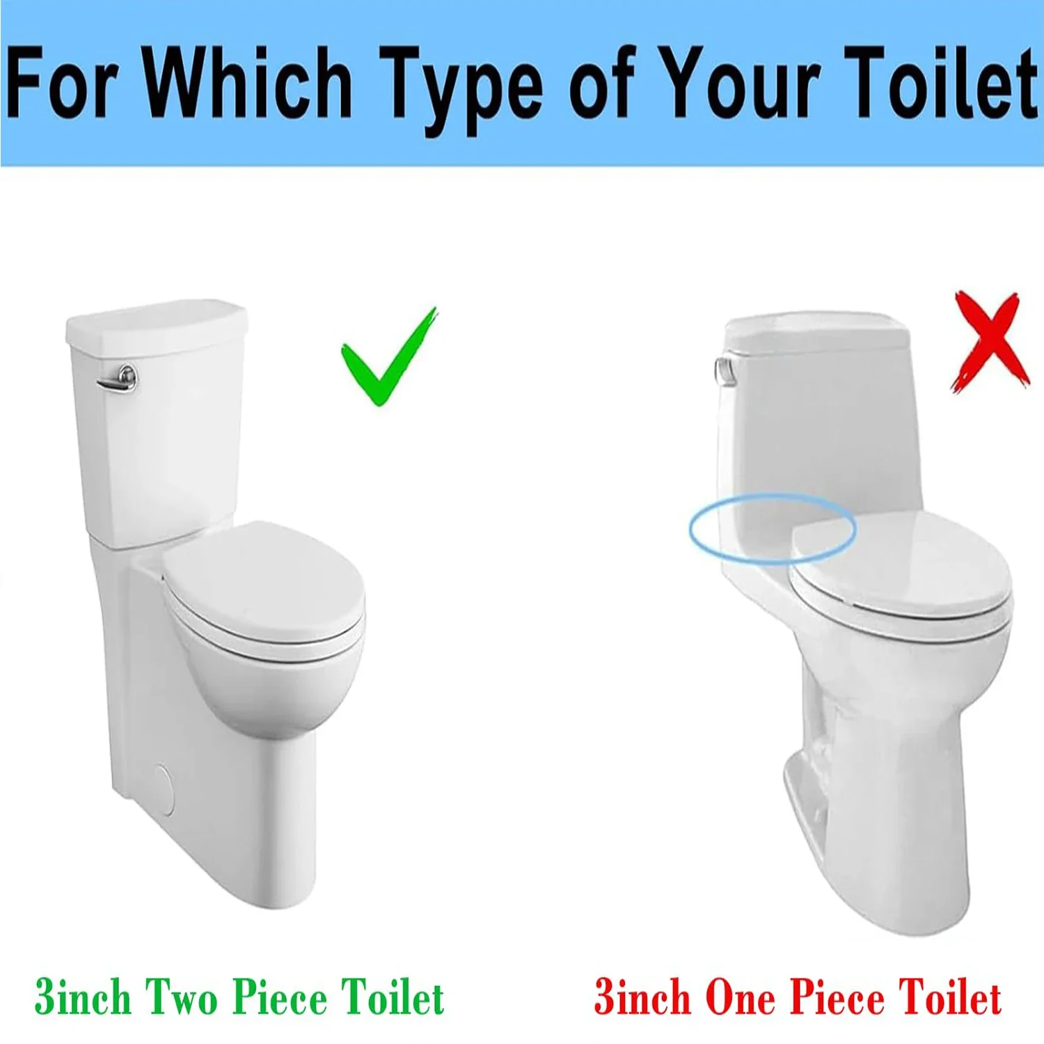 Kit de repuesto de válvula de descarga de inodoro de 3 pulgadas, botón pulsador de descarga doble Compatible con piezas de baño de diseño de dos piezas TOTO