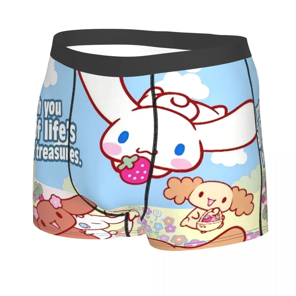 Custom Male Fashion Cinnamoroll Sanrio Cartoon Underwear Yugui Dog Xina Boxer Briefs Breathable Shorts Panties Underpants