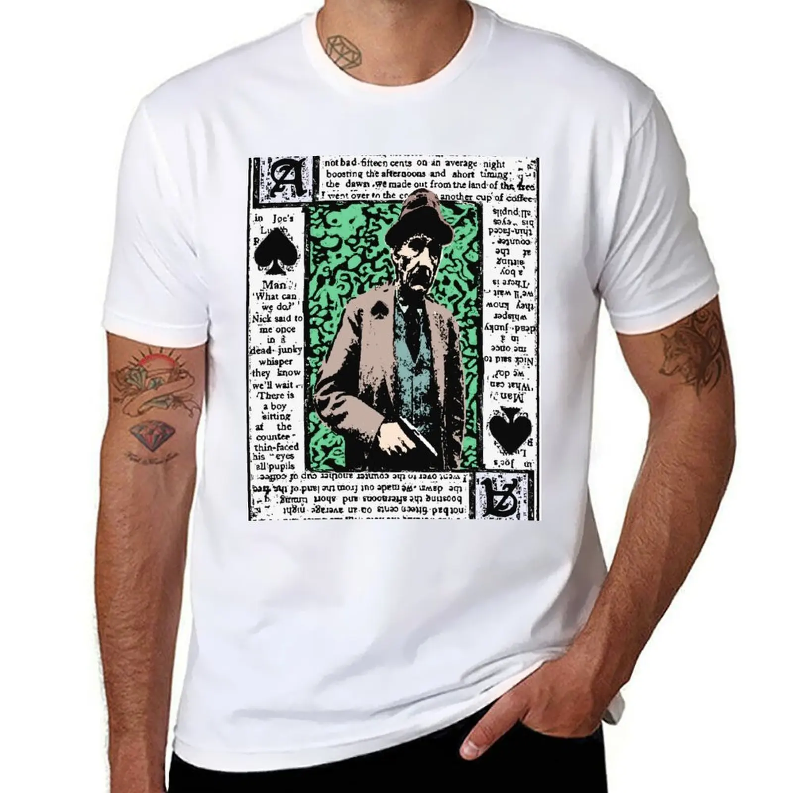 

man for man t graphic funny William.S.Burroughs. shirts for cotton shirts t T-Shirt tees