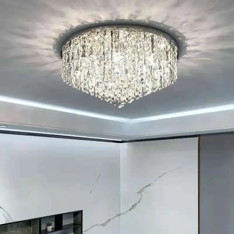 Modern Crystals E14 Ceiling Lamp for Bedroom Dining Room Gold / Chrome Luxury Ceiling Lights Kitchen Island Lighting