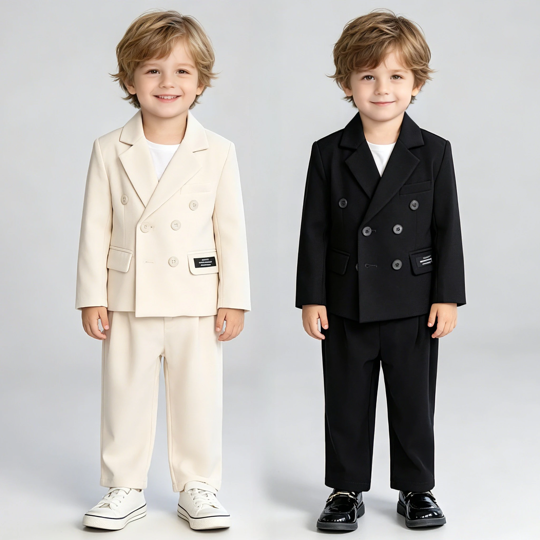 Suit for Boys Fall Casual Children School Uniform Outfits Handsome Kids Host Performance Costume 8 10 Y Boy Birthday Blazers Set