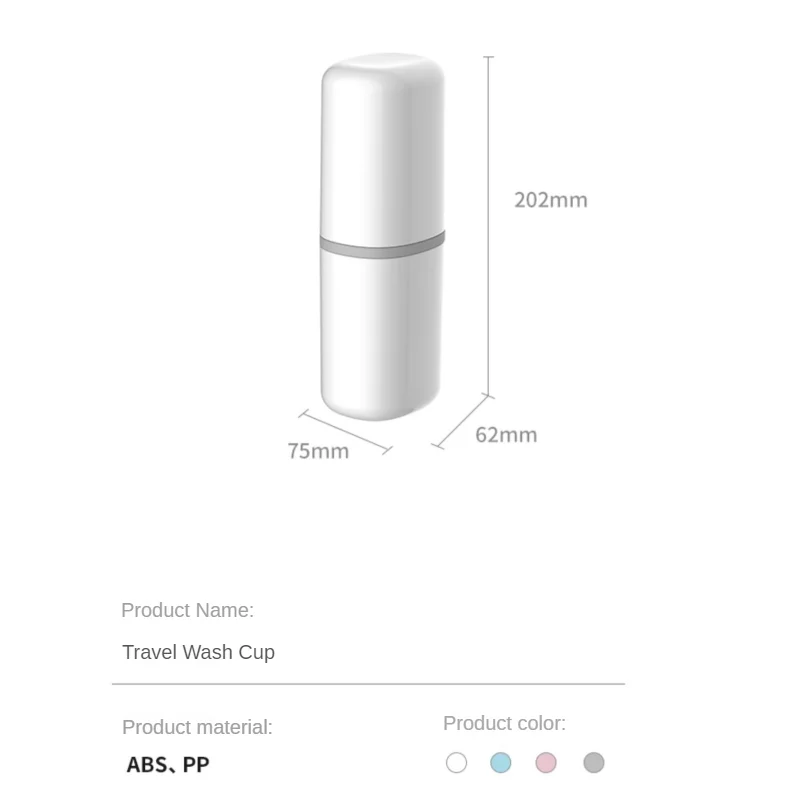 Portable Travel Toothbrush Cup Set with Toothbrush Cup and Toothbrush Holder