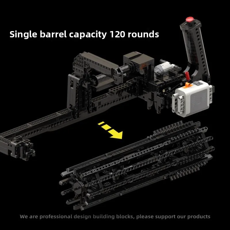 1800 قطعة لعبة جاتلينج التقنية بناء كتلة بندقية الجمعية يمكن إطلاق النار التكنولوجيا سلاح الإطلاق المستمر هدية لصبي الكبار #4