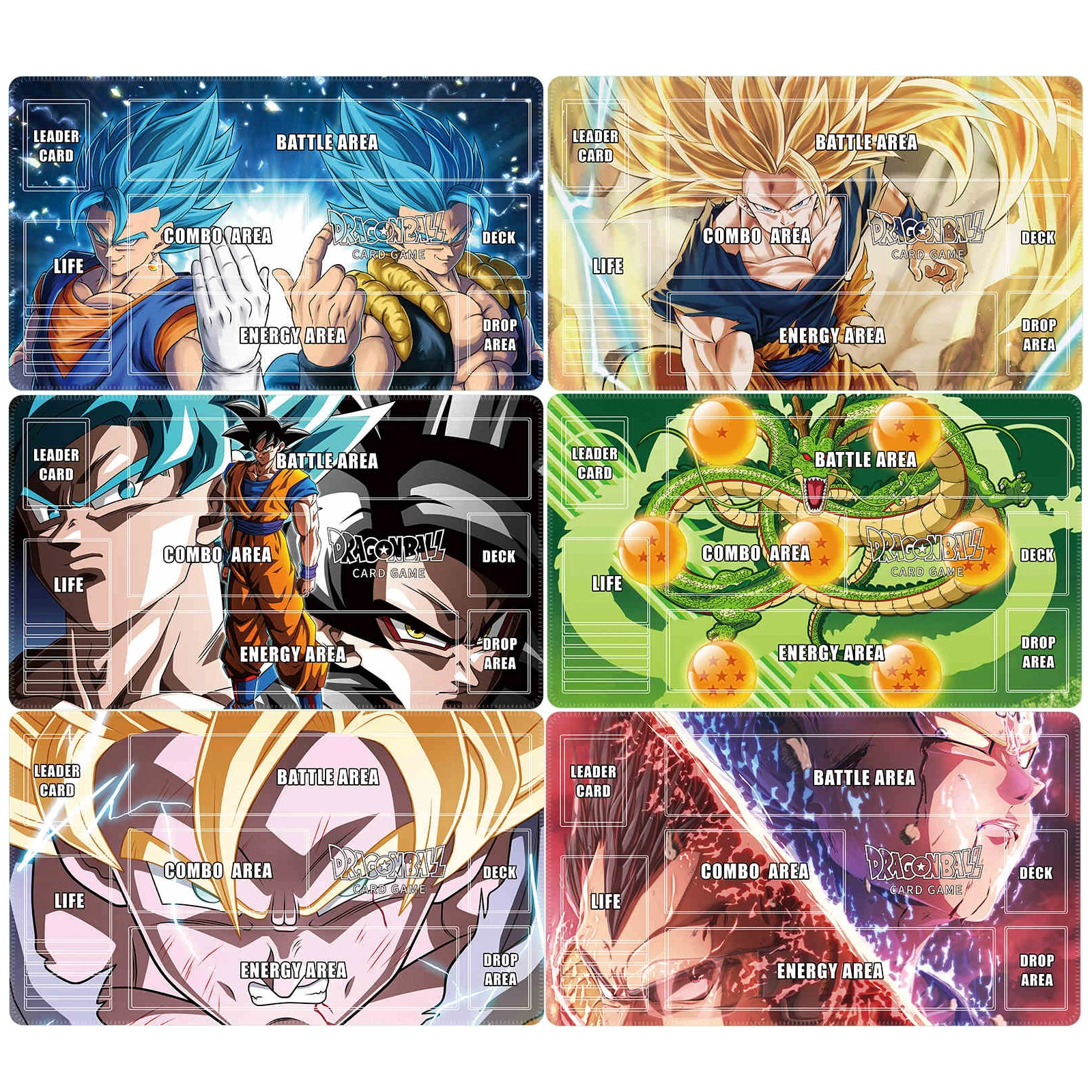 600X350X2Mm Dragon Ball Super Saiyan Board Game Card Mat TCG Son Goku Vegeta Iv Single Battle Table Pad Anime Card Gift Toy