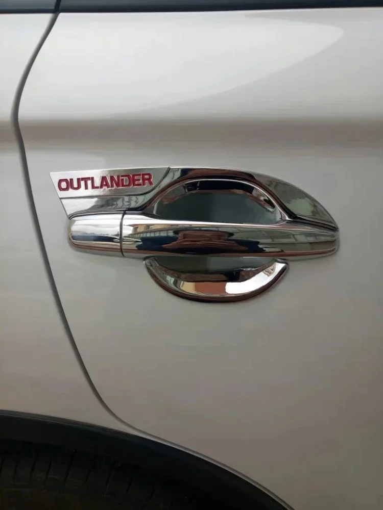 FIT FOR 2013 2014 2015 2016 MITSUBISHI OUTLANDER 2010 ASX / SPORT /RVR LANCER 2008 CHROME DOOR HANDLE CATCH COVER TRIM 2012 2011