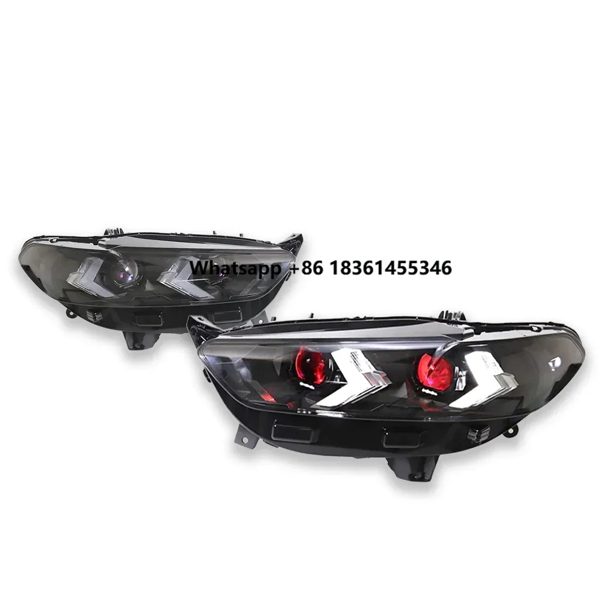 

For Mondeo Red Demon Eye 2013-2016 Upgrade Modified To New Dynamic Turn Signal Car LED Headlight Assembly Car Head Lamp