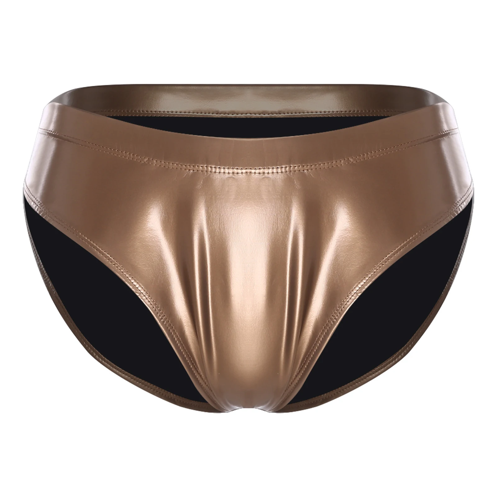 

Women Wet Look Latex Micro Briefs Underwear Low Rise/High Waist Glossy Surface Panties Beachwear Clubwear for Rave Swimming Pool